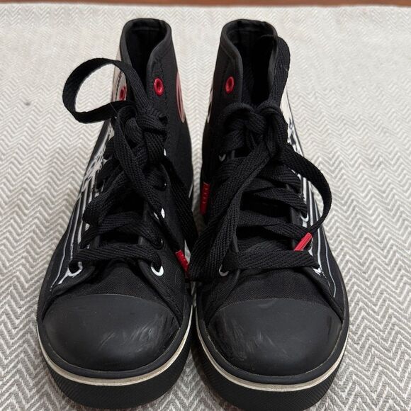 Star Wars Heelys Brand Kids High-Top Sneakers - Black and White Size Youth 3 - Picture 2 of 4